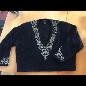 Donna Karan vintage 80’s cashmere beaded sweater